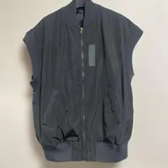 JK☆インタープラネットダークグレー ノースリーブ ジップアップベスト