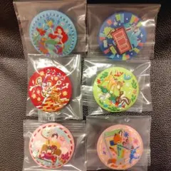 ディズニー　刺繍缶バッジ　６個セット
