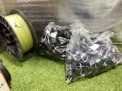 電気柵のガイシ 91個＆ゲッターコード【ワイヤー】張り線 1巻き
