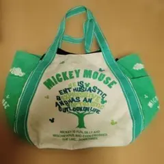 ミッキーマウス トートバッグ グリーン