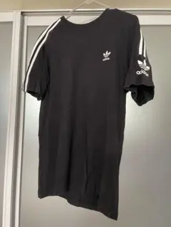 adidas Tシャツ ブラック 3ストライプ