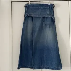 Johnbull （ジョンブル）デニム ロング　ラップ　スカート ポケット付き