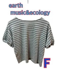 earth music&ecology 半袖Tシャツ Fサイズ　ストライプ