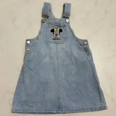 プティマイン　ディズニー　デニム　サロペットスカート　M
