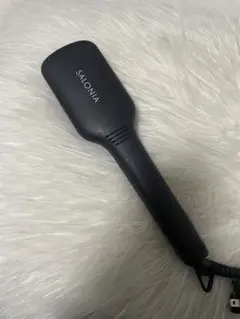 SALONIA ブラシヘアアイロン ブラック 収納ケース付