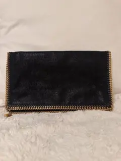 Stella McCartney 黒 スエード風　クラッチバッグ