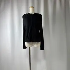 Yohji Yamamoto+Noir　黒 フード付き 長袖カーディガンのサムネイル