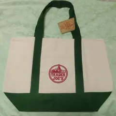 Trader Joe's トレーダージョーズ 大 トートバッグ 　グリーンのサムネイル