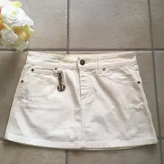 グッチ　ホワイトデニムスカート ミニスカート