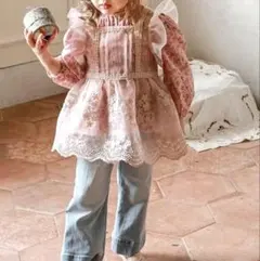 オーガンジー素材のエプロンドレス☆150cm