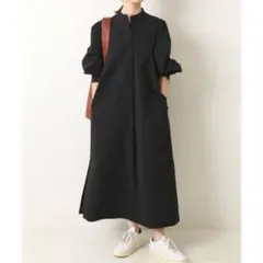 タフタボリュームスリーブワンピース