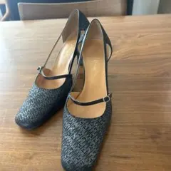 銀座かねまつ　パンプス　ブラック