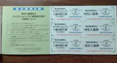 東武動物公園入園券・アトラクションパス割引券３枚セット株主優待券25年12月末迄