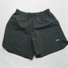 ?フィラ ロゴ入りスポーツショートパンツ ブラック系 Mサイズ レディース