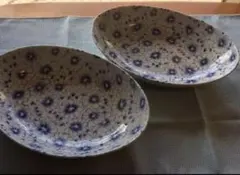 楕円形皿・深皿 古織 和柄 23.5cm×17.5cm×7.5cm