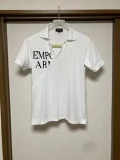 EMPORIO ARMANI ポロシャツ ホワイト ロゴ　エンポリオアルマーニ