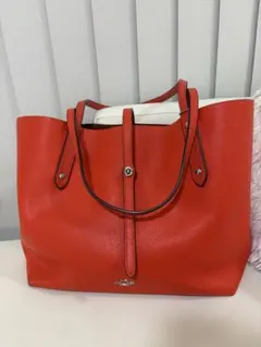 COACH レザートートバッグ レッド