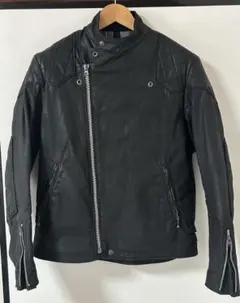 池田エライザ着用]DIESEL ブラック シングルライダースジャケット 美品