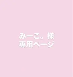 みーこ。様専用ページ