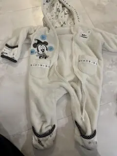 Disney ミッキーマウス フリースロンパース 70