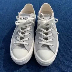 コンバース オールスター厚底スニーカーグレー ローカット24cm