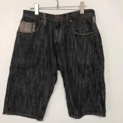 DOMINATE 古着 メキシカン ネイティブ 柄切替 デニムショートパンツのサムネイル