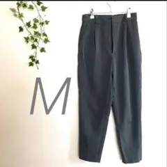 テーパードパンツ　レディース　ロングパンツ　M GU ブルー　青