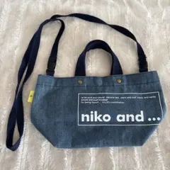 niko and ... ショルダーバッグ デニムブルー★トートバッグ