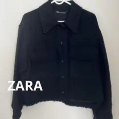 ZARA テクスチャージャケット ブラック