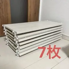 【7枚セット】美品 ニトリ 突っ張り壁面収納Nポルダ 追加棚 ホワイトウォッシュ