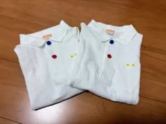 アンファン ひかりのくに 長袖白ポロシャツ 2枚セット