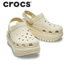 CROCS クロックス スーパー ベイ クロッグ 23cm W7 ホワイト 厚底