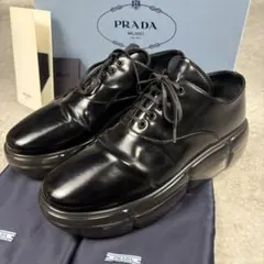 プラダ　PRADA プラットフォーム　厚底 レザー　38 1/2 エアソールのサムネイル