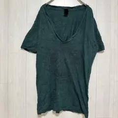 OBEY Tシャツ 深Vネック ダークグリーン ピース M 緑 綿100アメカジのサムネイル