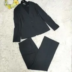 大きいサイズ 19号 17号 パンツスーツ 上下セットアップ 黒 ビジネス 式典