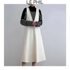 美品 ルフィル LE PHIL バックピーチストレッチワンピース - メルカリ