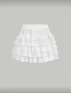 SHEINMOD フリルスカート 白