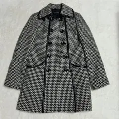 JILL STUART ジルスチュアート　ウールコート　ダブル　総柄　Sサイズ