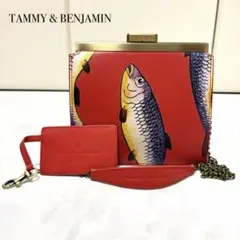 TAMMY&BENJAMIN 総柄 がま口 レザー チェーン ショルダーバッグのサムネイル