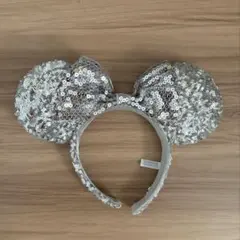 ディズニー　ミニーマウスのシルバースパンコールカチューシャ