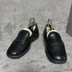 COLE HAAN コールハーン 編み込み レザー ローファー 黒 23cmのサムネイル