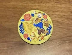 ディズニー刺繍缶バッジ　美女と野獣