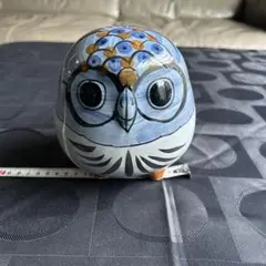 フクロウ型陶器貯金箱