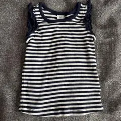 babyGAP ボーダー フリル ノースリーブ 90cmのサムネイル
