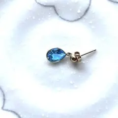 ❇️青色ドロップ型ピアス（片耳用）