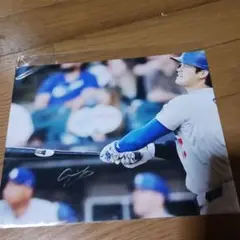 大谷翔平 直筆サイン入りアクションショット