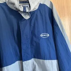 ナイロンジャケット ネイビー/グレー フード付き