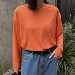 CIAOPANIC TYPY サイドスリットシアートップス　オレンジ