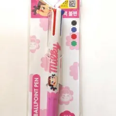 韓国 公式商品　ペコちゃん　4色ボールペン　黒　青　赤　緑　匿名配送