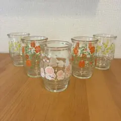 昭和レトロ チューリップ柄 ガラスコップ 2個セット - メルカリ